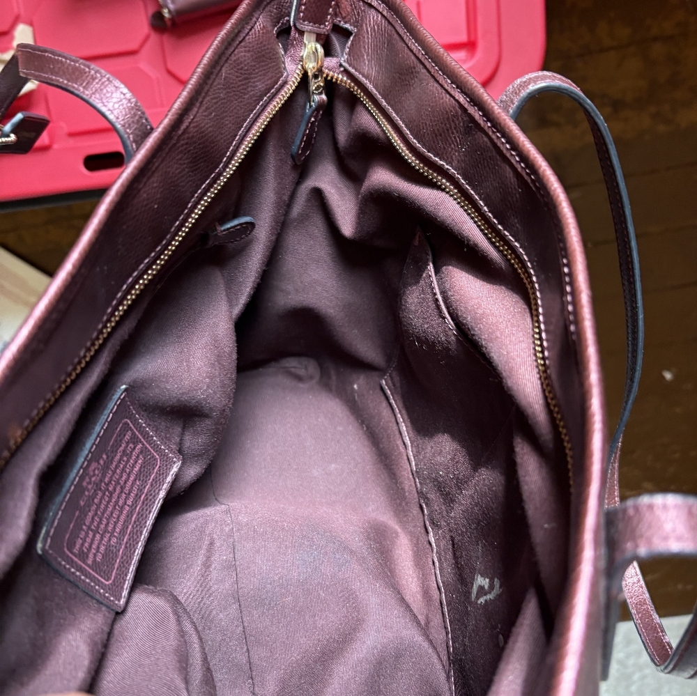 Coach Burgundy Leather Shoulder Bag Set - Picture 8 of 8